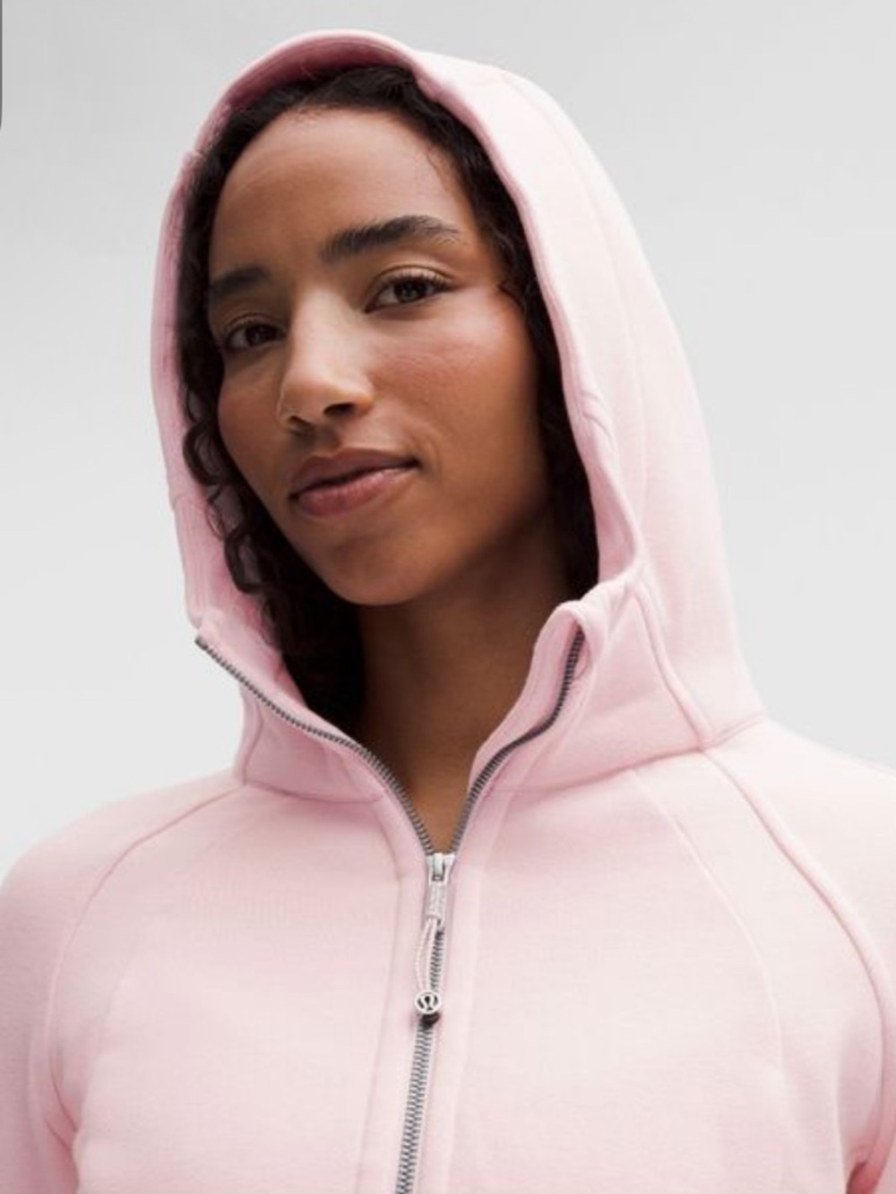 LULULEMON Light Pink Full-Zip Hoodie Sweater